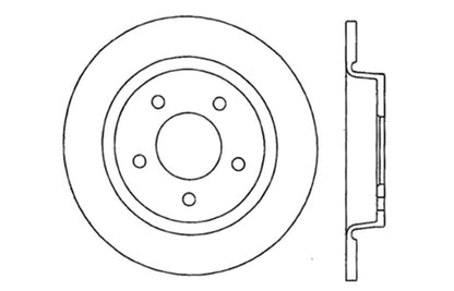 StopTech 04-10 Mazda3 Slotted & Drilled Left Rear Rotor