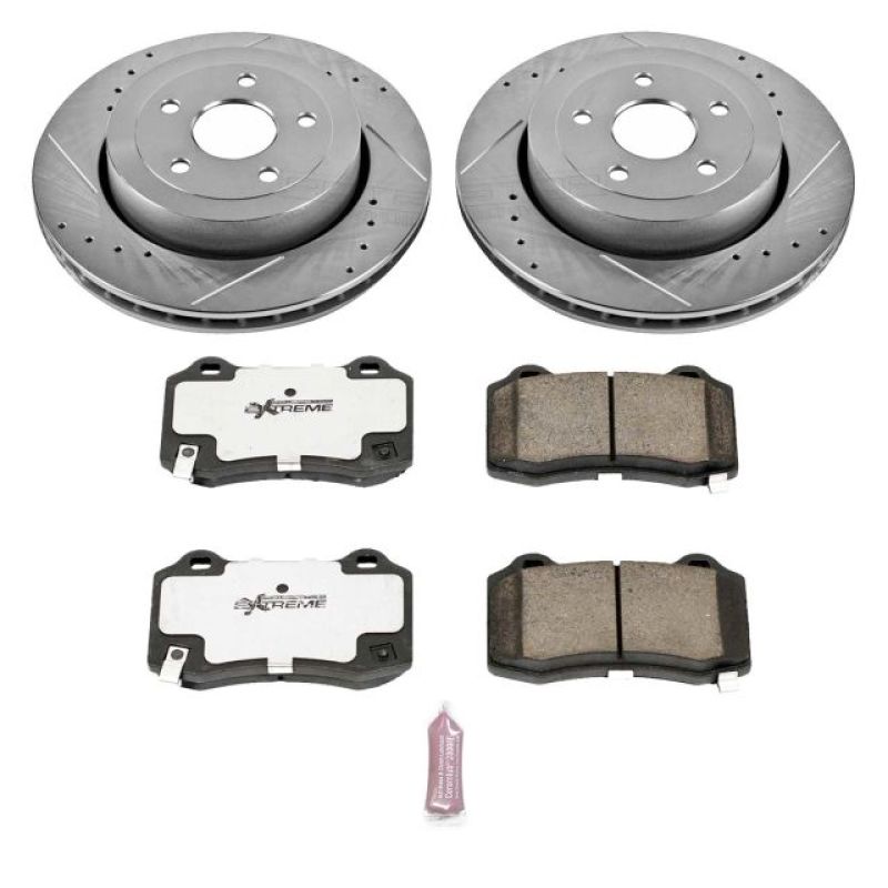 Power Stop 06-10 Jeep Grand Cherokee Rear Z26 Street Warrior Brake Kit