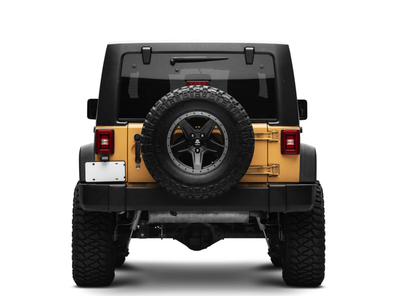 Raxiom 07-18 Jeep Wrangler JK JL Style LED Tail Lights- Black Housing - Red Lens