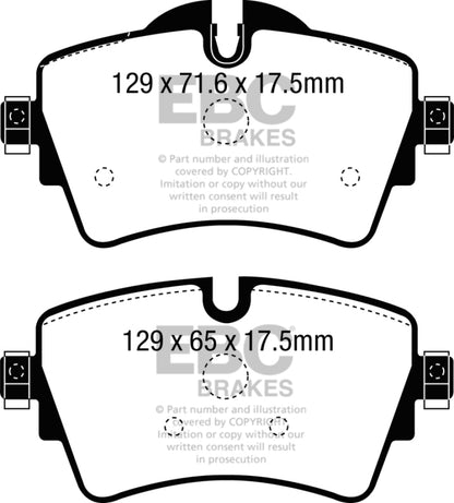 EBC 14+ Mini Hardtop 2.0 Turbo Cooper S Yellowstuff Front Brake Pads