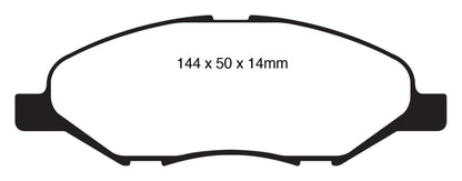 EBC 09-11 Nissan Versa 1.6 Greenstuff Front Brake Pads