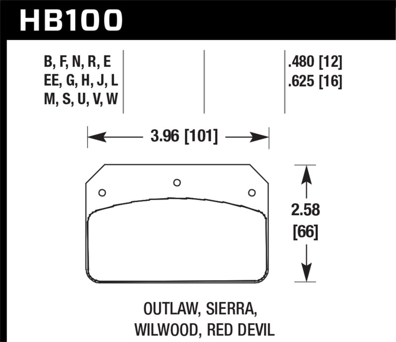 Hawk Wilwood Dynalite Caliper DTC-30 Brake Pads