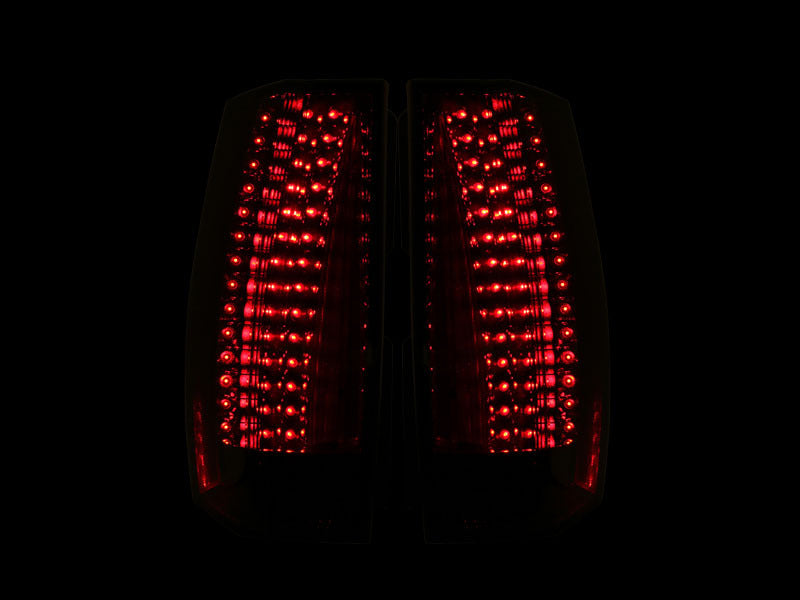 ANZO 2007-2014 Chevrolet Suburban LED Taillights Red/Clear - Escalade Look