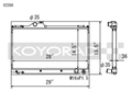 Koyo 01-05 Lexus IS300 (MT) Radiator