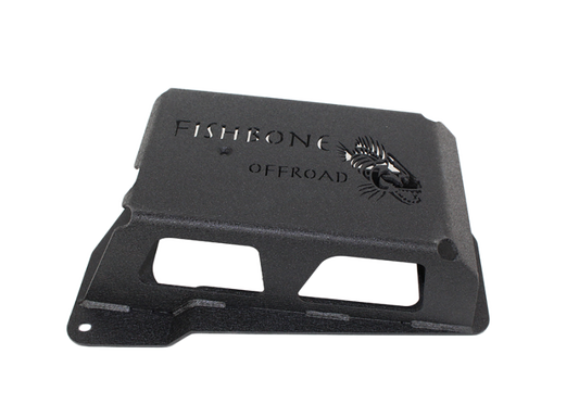 Fishbone Offroad 12-17 Jeep Wrangler JK Steel EVAP Canister Skid Plates - Black Textured Powdercoat