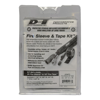 DEI Fire Sleeve and Tape Kit 3/4in I.D. x 3ft