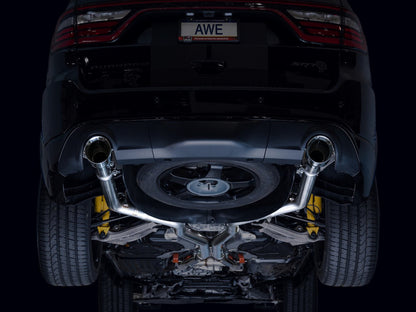 AWE Tuning 18-23 Dodge Durango SRT & Hellcat Track Edition Exhaust - Chrome Silver Tips - Precision R