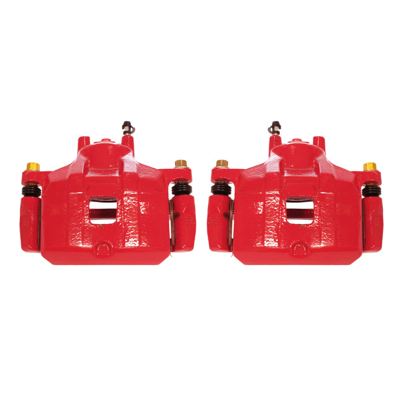 Power Stop 08-17 Mitsubishi Lancer Front Red Calipers w/Brackets - Pair