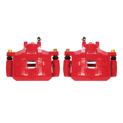 Power Stop 08-17 Mitsubishi Lancer Front Red Calipers w/Brackets - Pair