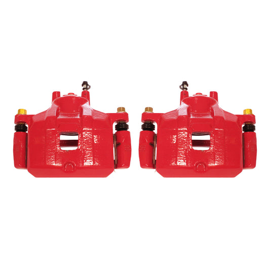 Power Stop 08-17 Mitsubishi Lancer Front Red Calipers w/Brackets - Pair