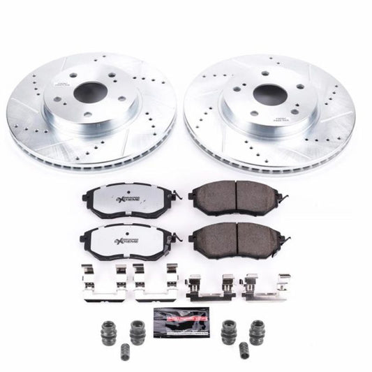 Power Stop 2015 Subaru Legacy Front Z26 Street Warrior Brake Kit