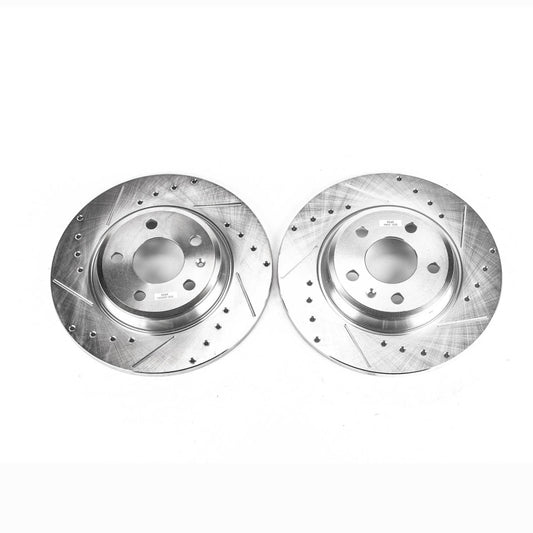 Power Stop 09-19 Audi A4 Rear Evolution Drilled & Slotted Rotors - Pair