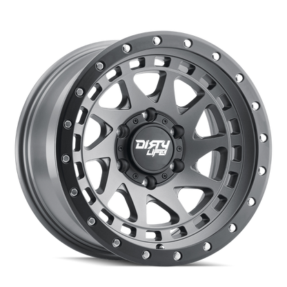 Dirty Life 9311 Enigma Pro 17x9/6x139.7 BP/-12mm Offset/106mm Hub Satin Graphite Wheel - Beadlock