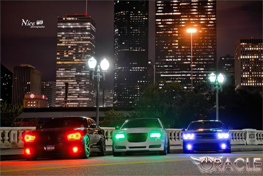 Oracle 11-19 Chrysler 300C DRL Upgrade w/ Halo Kit - ColorSHIFT w/ Simple Controller SEE WARRANTY