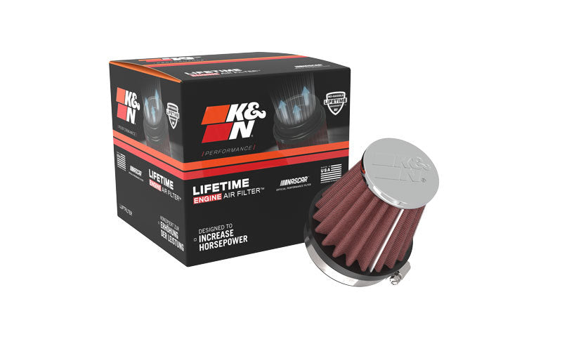 K&N Universal Chrome Filter 2 1/8 inch FLG / 3 inch Bottom / 2 inch Top / 3 inch Height