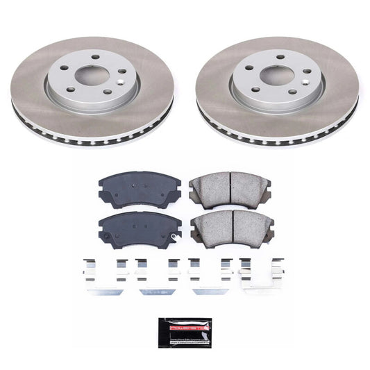 Power Stop 10-11 Saab 9-5 Front Semi-Coated Rotor Kit