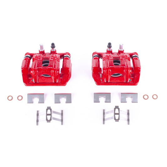 Power Stop 05-06 Honda CR-V Rear Red Calipers w/Brackets - Pair