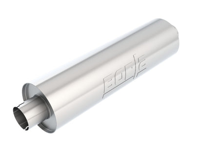 Borla Heavy Duty (Truck) Muffler - 3in Center-Center 24in x 6.75in Round (Notched)