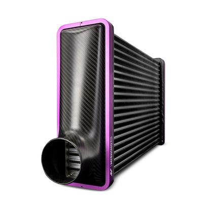 Mishimoto Universal Carbon Fiber Intercooler - Matte Tanks - 600mm Black Core - S-Flow - BL V-Band