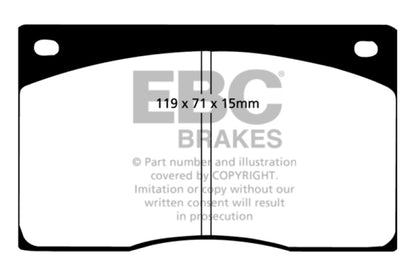 EBC 93-97 Aston Martin DB7 3.2 Supercharged Redstuff Front Brake Pads