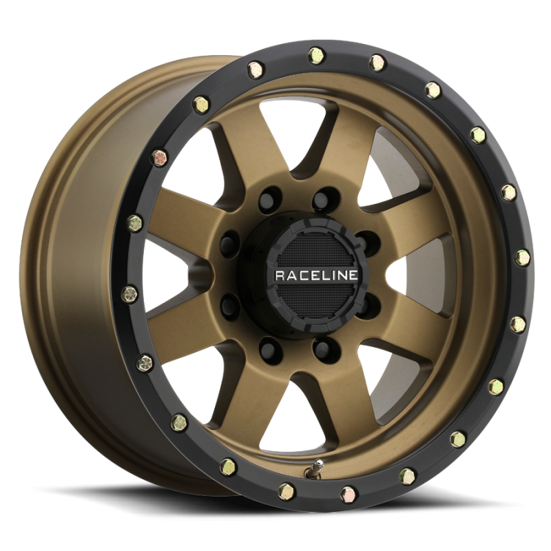 Raceline 935BZ Defender 17x9in / 6x139.7 BP / 0mm Offset / 107.95mm Bore - Bronze Wheel