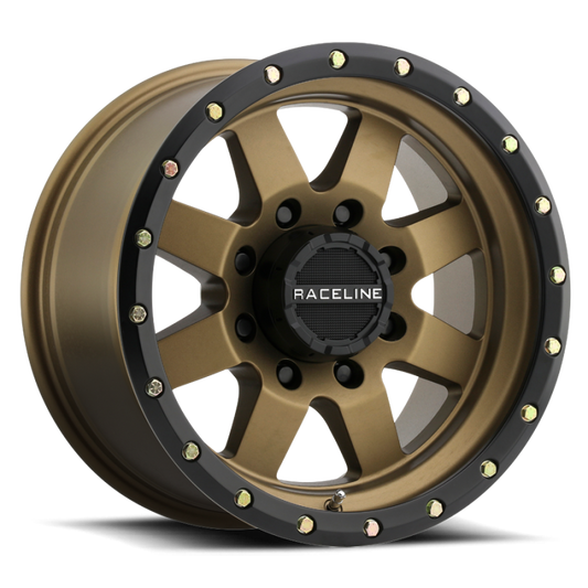 Raceline 935BZ Defender 17x9in / 6x139.7 BP / 0mm Offset / 107.95mm Bore - Bronze Wheel