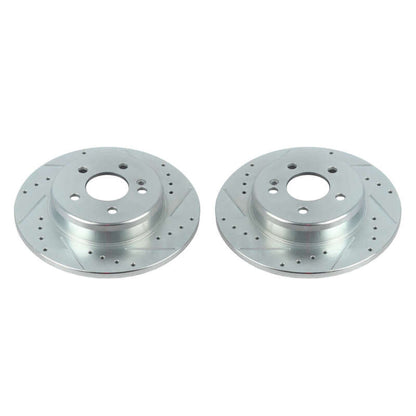 Power Stop 17-18 Mercedes-Benz C300 Rear Evolution Drilled & Slotted Rotors - Pair