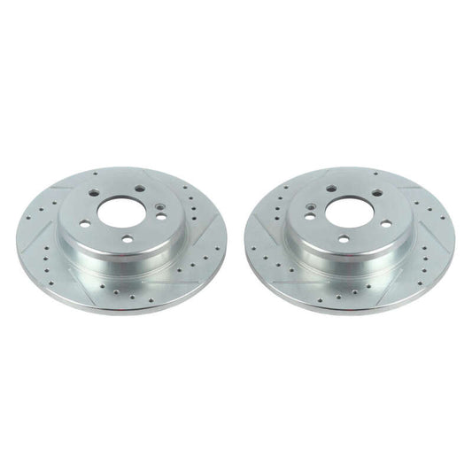 Power Stop 17-18 Mercedes-Benz C300 Rear Evolution Drilled & Slotted Rotors - Pair