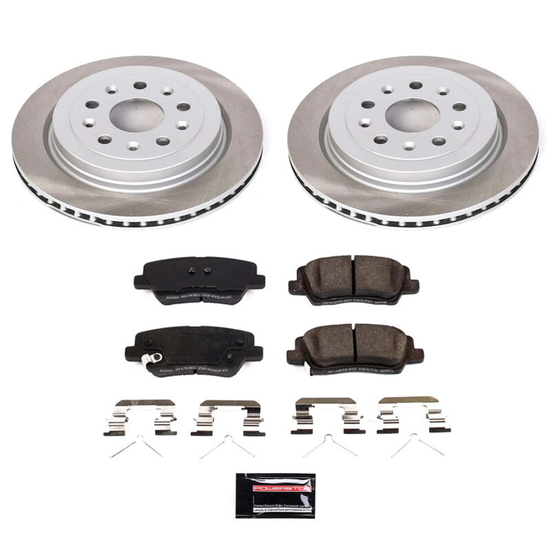 Power Stop 2019 Cadillac CTS Rear Semi-Coated Rotor Kit