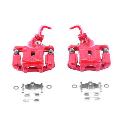 Power Stop 05-06 Hyundai Elantra Rear Red Calipers w/Brackets - Pair