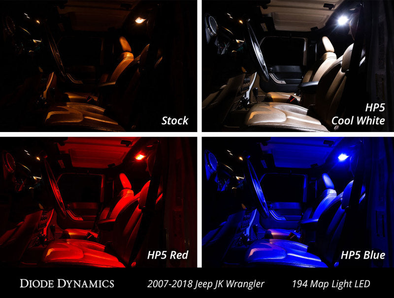 Diode Dynamics Wrangler JK 4dr Interior Kit Stage 2 - Blue