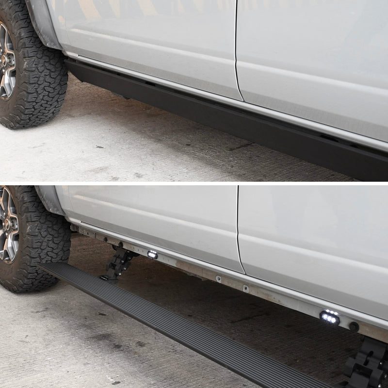 RealTruck 11-22 Ram 2500/3500 CC 4dr VoltStep Electric Running Board Kit (No Drill) - Tex. Blk