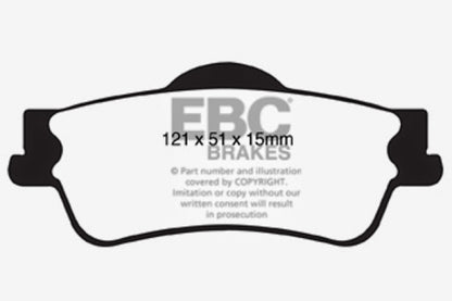 EBC 11+ Chevrolet Caprice 3.6 Yellowstuff Rear Brake Pads