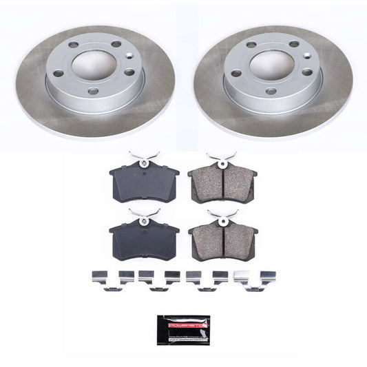 Power Stop 02-05 Audi A4 Quattro Rear Semi-Coated Rotor Kit