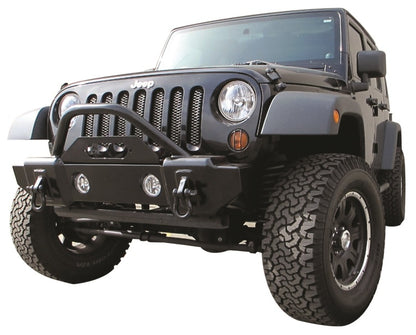 Rampage 2007-2018 Jeep Wrangler(JK) Recovery Bumper Stubby Front - Black