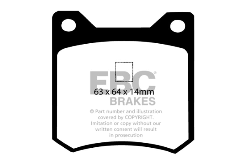 EBC 72-84 De Tomaso Pantera 5.7 GTS Yellowstuff Rear Brake Pads