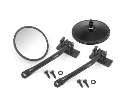 Rugged Ridge 97-18 Jeep Wrangler Black Round Quick Release Mirror