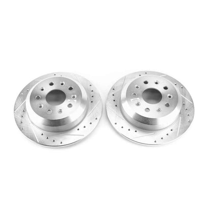 Power Stop 2018 Jeep Wrangler Rear Evolution Drilled & Slotted Rotors - Pair