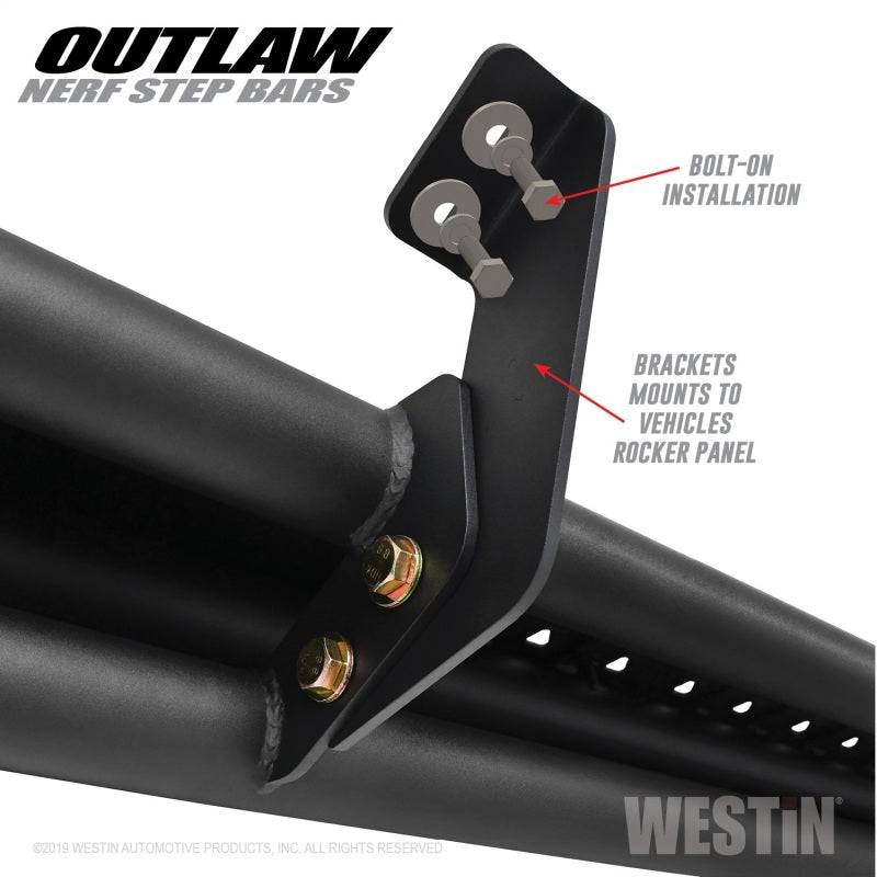 Westin 09-18 Dodge RAM 1500 Crew Cab Outlaw Nerf Step Bars