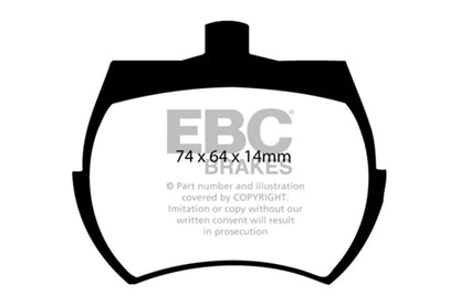 EBC 62-71 Austin-Healey Sprite (Steel Wheels) Ultimax2 Front Brake Pads