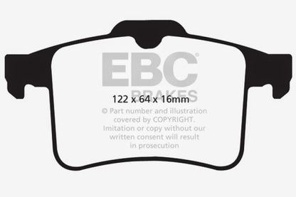 EBC 10-15 Jaguar XF 5.0 Supercharged (470) Yellowstuff Rear Brake Pads