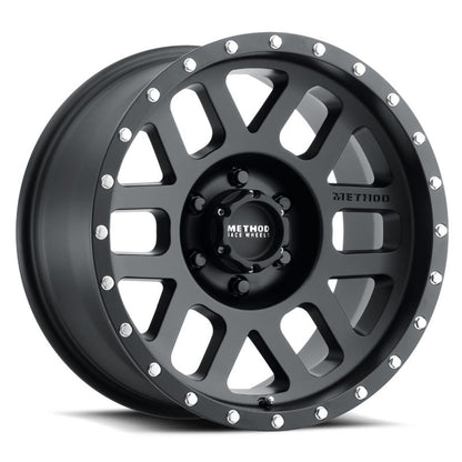 Method MR306 Mesh 17x8.5 0mm Offset 6x5.5 108mm CB Matte Black Wheel