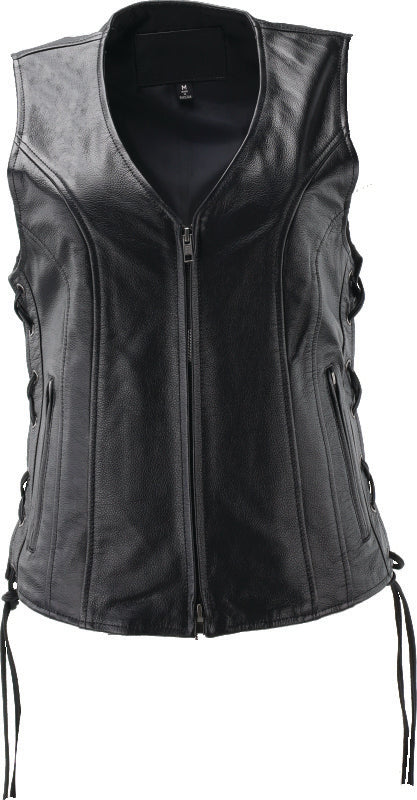 Kuryakyn Leather By River Road Sapphire Leather Vest Black Womens - Small