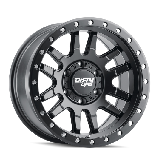 Dirty Life 9309 Canyon Pro 17x9/6x135 BP/0mm Offset/87.1mm Hub Matte Black Wheel - Beadlock