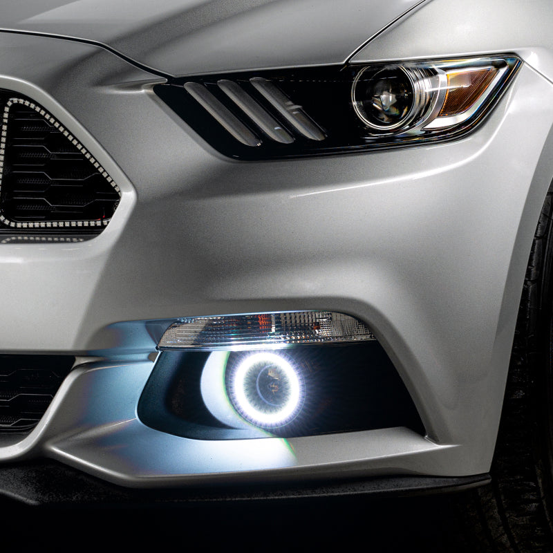 Oracle 15-17 Ford Mustang Dynamic RGB+A Projector Surface Mount Fog Light Halo Kit - SEE WARRANTY