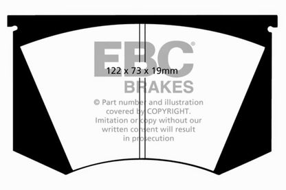 EBC 64-66 Ac Cobra 7.0 Greenstuff Front Brake Pads