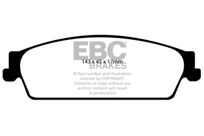 EBC 09-14 Cadillac Escalade 6.0 Hybrid Ultimax2 Rear Brake Pads