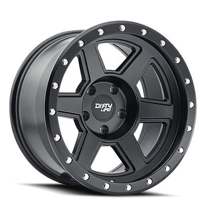 Dirty Life 9315 Compound 17x9 / 5x127 BP / -12mm Offset / 78.1mm Hub Matte Black Wheel