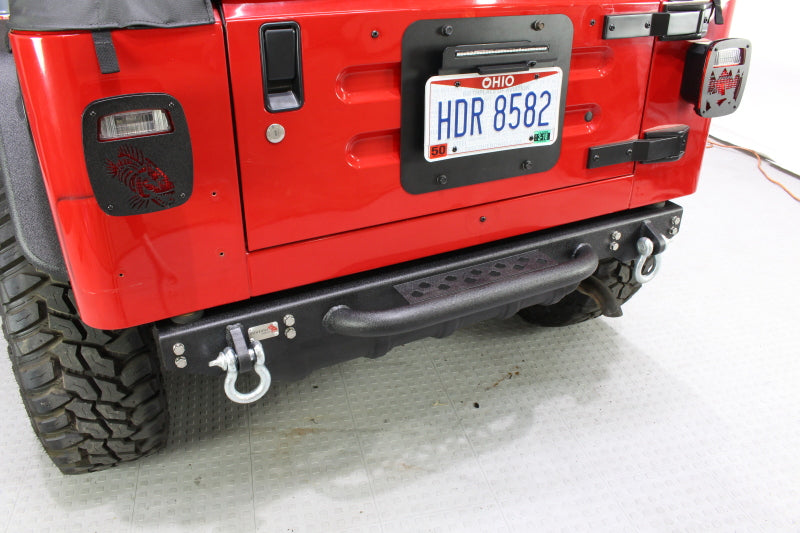 Fishbone Offroad 97-06 Jeep Wrangler TJ Rear Bumper W/Step Piranha Series