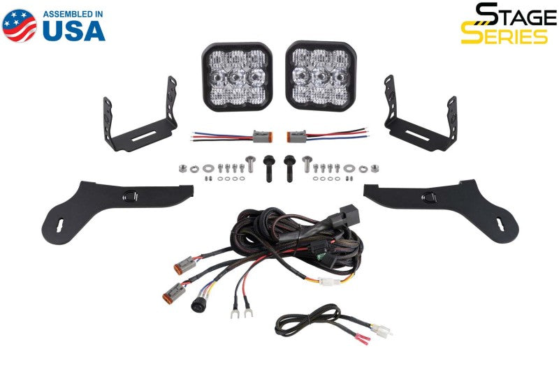 Diode Dynamics 17-20 Ford Raptor SS5 Bumper LED Pod Light Kit Sport - White Combo